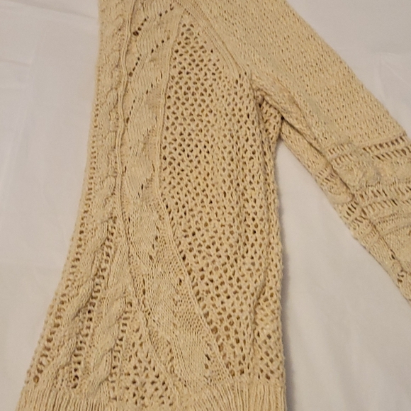 Lucky Brand Cream Cable Knit Women's Sweater - Picture 4 of 6